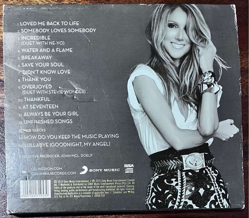 Celine Dion - Loved me back to life (deluxe CDCOL7507)