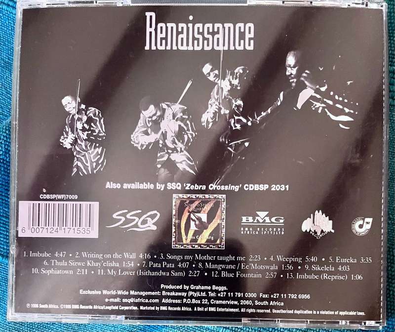 Renaissance - Soweto String Quartet CDBSP(WF)7009