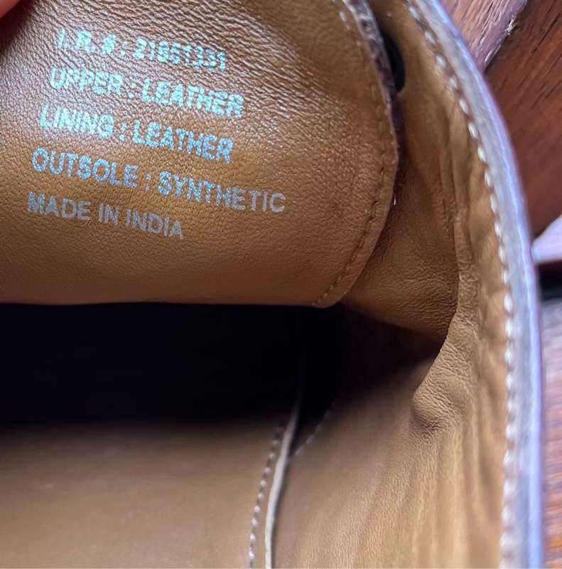 Brown 100% leather mens formal shoes (size 10)