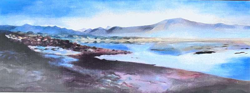 Kommetjie print of painting by Mimmie Pienaar (fridge magnet 19.95cm x 7.5cm)
