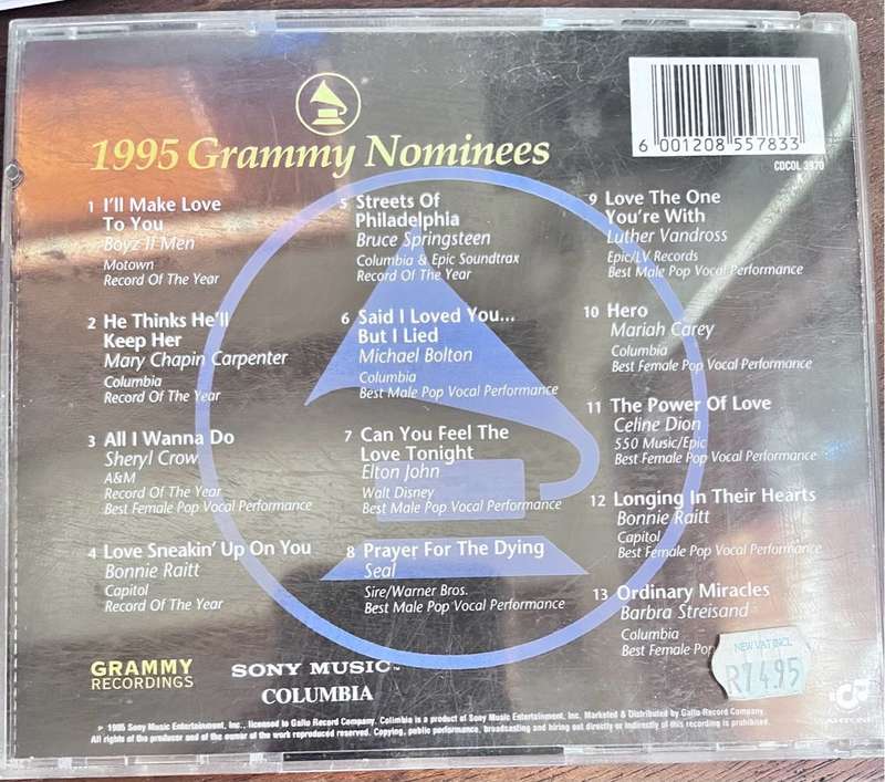 3 Grammy Nominees - 1995, 1996 and 1997