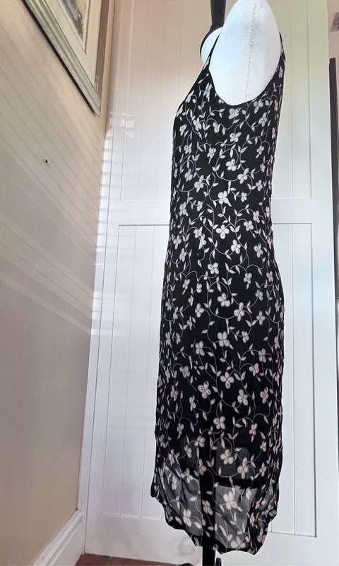 Black chiffon short dress (m)