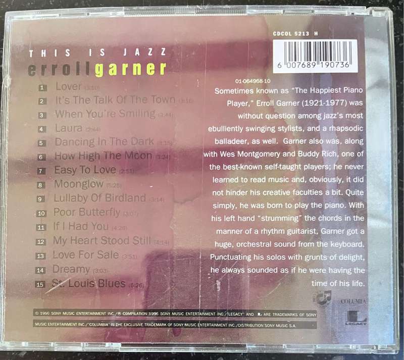 Erroll Garner -This is Jazz CDCOL5213H