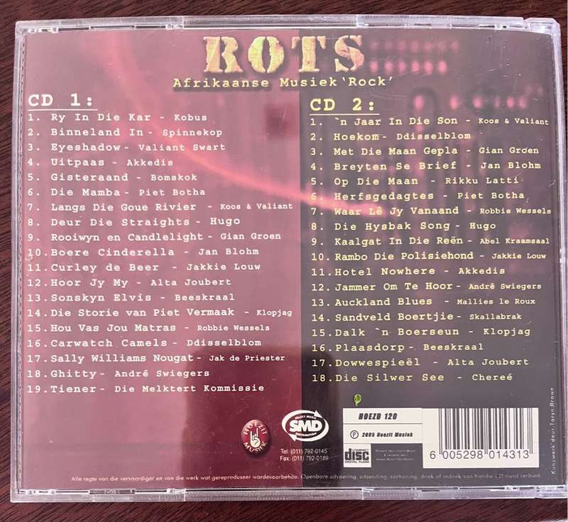 Rots Afrikaanse Musiek Rock double CD (HOEZD 120)