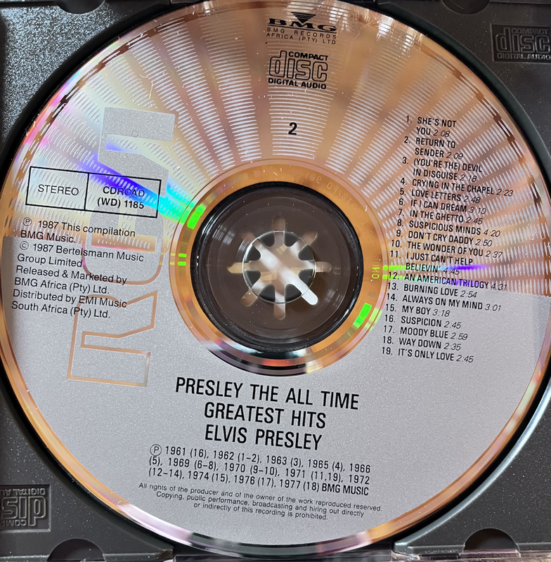 Presley - The All Time Greatest Hits CDRCAD(WD)1185