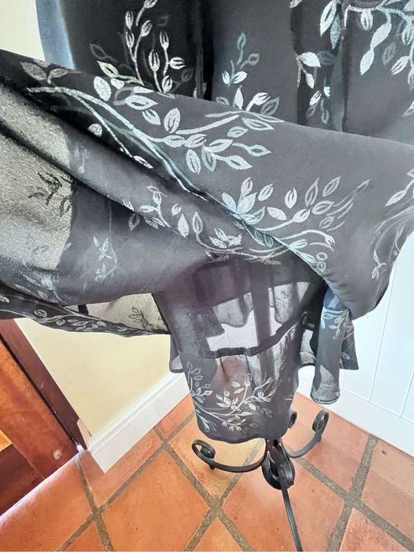 Black chiffon cocktail dress (S)