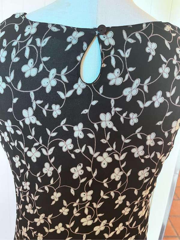 Black chiffon short dress (m)