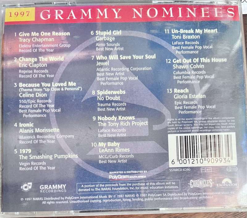 3 Grammy Nominees - 1995, 1996 and 1997