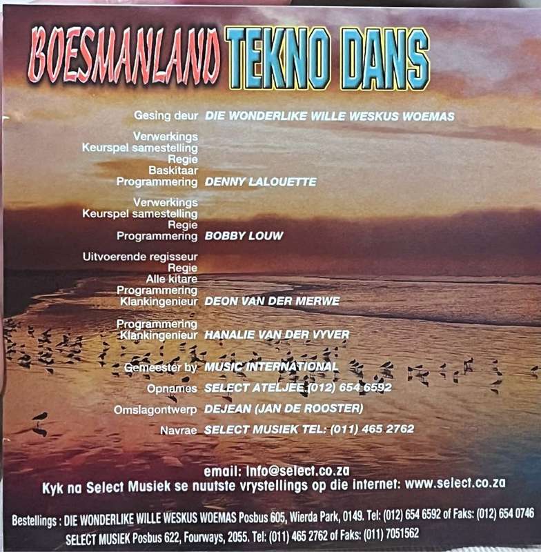 Boesmanland Teknodans SELBCD303