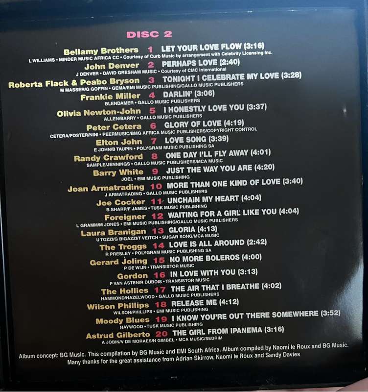 E-Motion 40 of the worlds greatest love songs Soundcheck CDEMBG (WLMD) 1