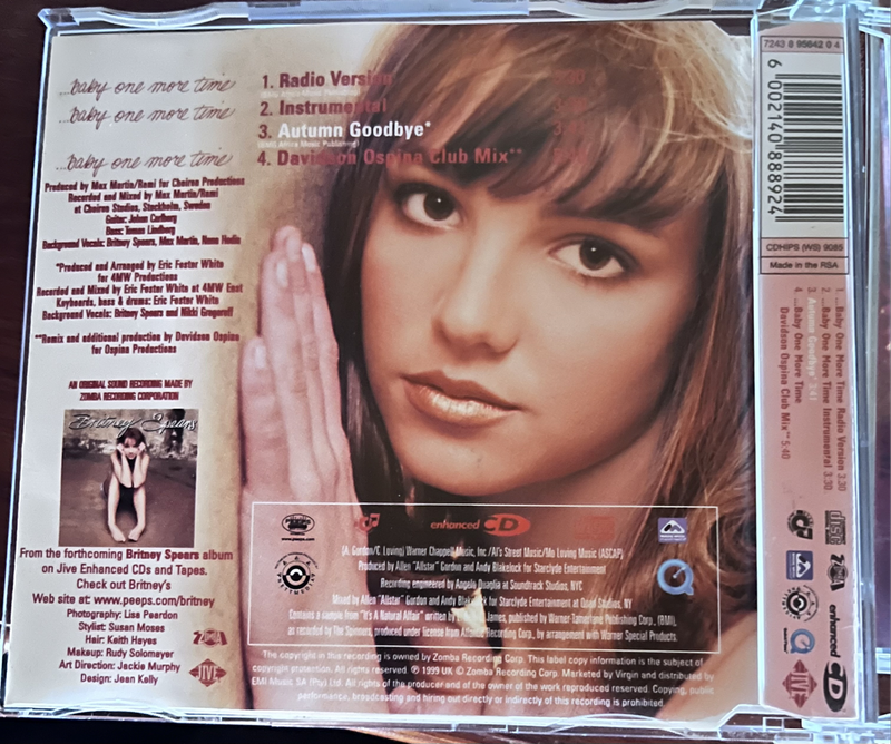 Britney Spears - baby one more time CD single