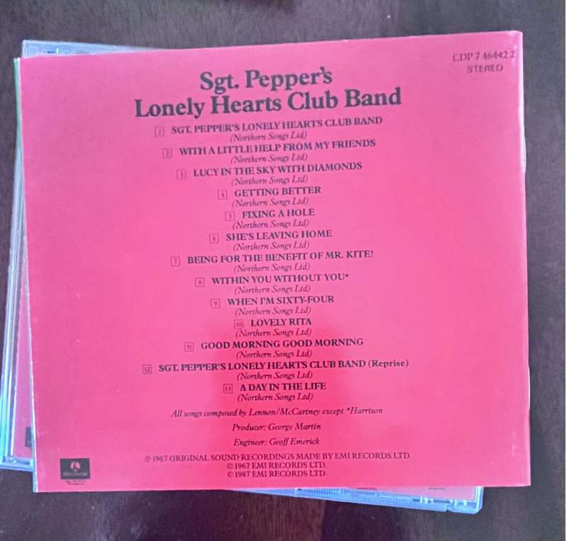 Sgt. Peppers Lonely Hearts Club Band (CDP7464422)