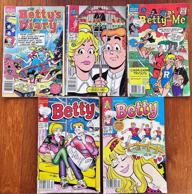 5 Betty comics - Archie Series (1988 - 1993)