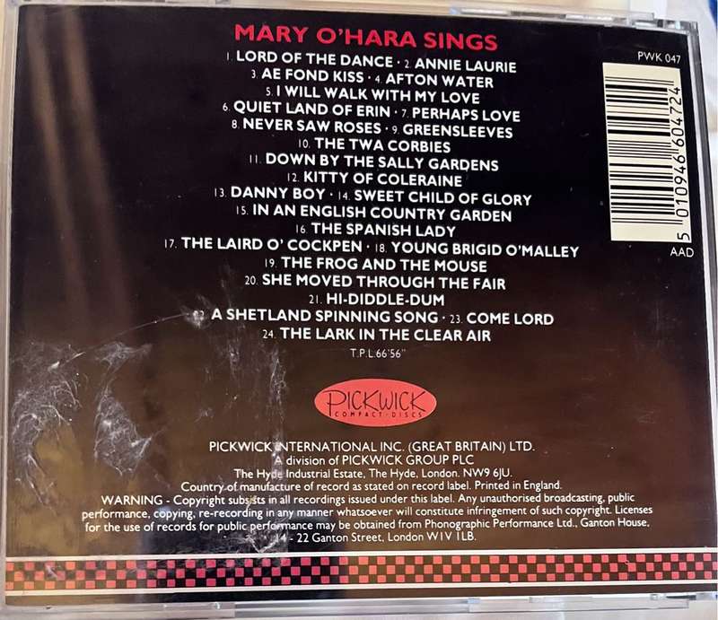 Mary OHara Sings (cd code: PWK047)