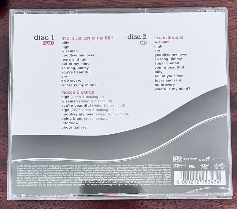 James Blunt - Chasing Time: The Bedlam Sessions (ATCD 10193) - DVD and CD