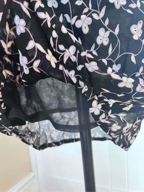 Black chiffon short dress (m)