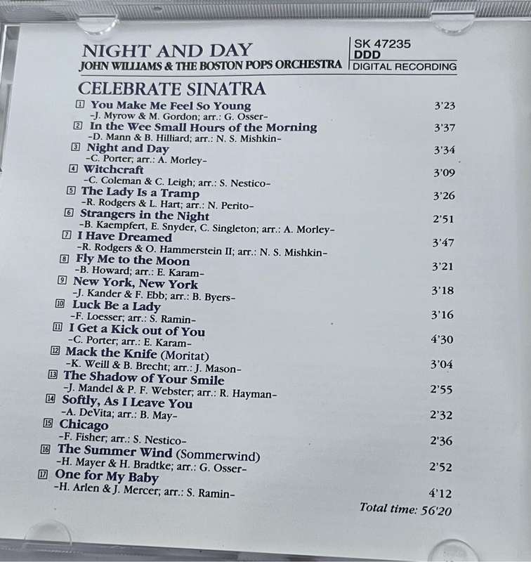 Night and Day - John Williams and the Boston Pops Orchestra SK47235