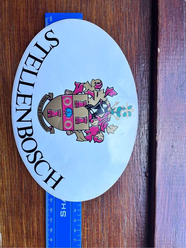 Vintage Stellenbosch sticker