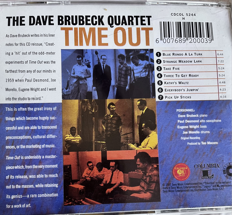 The Dave Brubeck Quartet - Time Out CD (CDCOL5244)