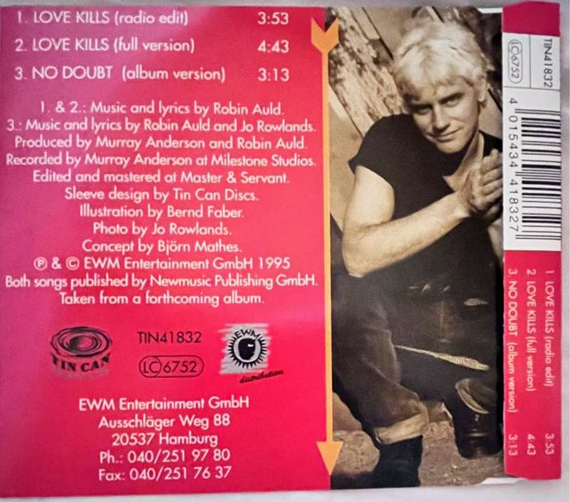 Love kills - Robin Auld (CD single)