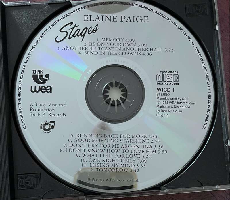 Elaine Paige - Stages CD