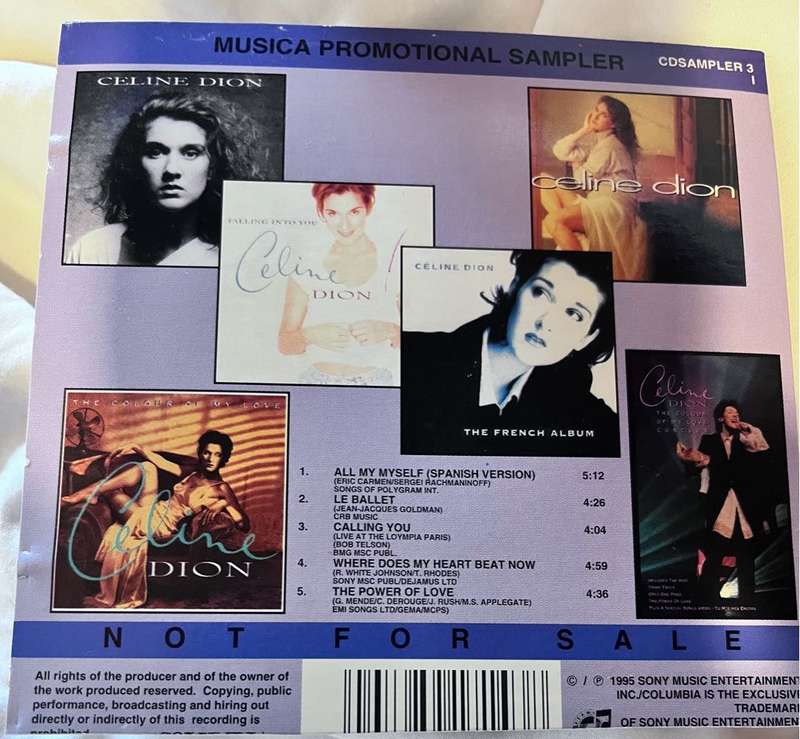 Celine Dion - Unique 5 Track Sampler