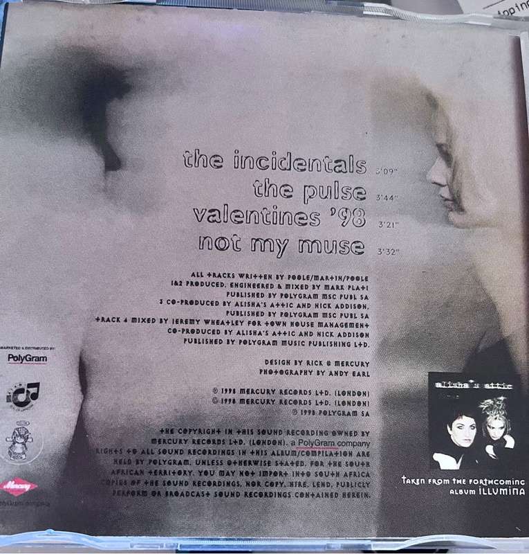 Alisha's attic - the Incidentals (maxi single MAXCD126)
