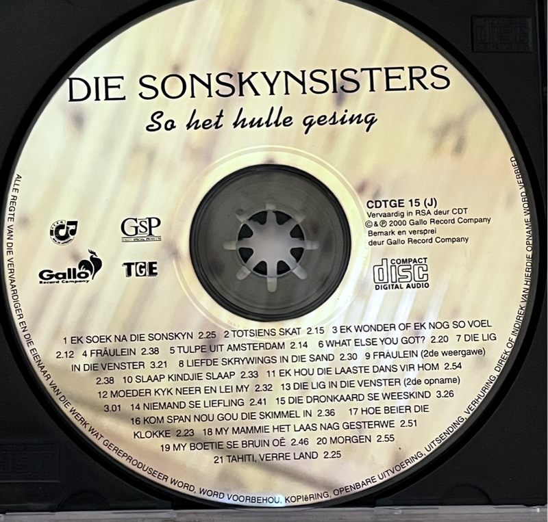 Die Sonskynsusters - So het hulle gesing CDTGE15