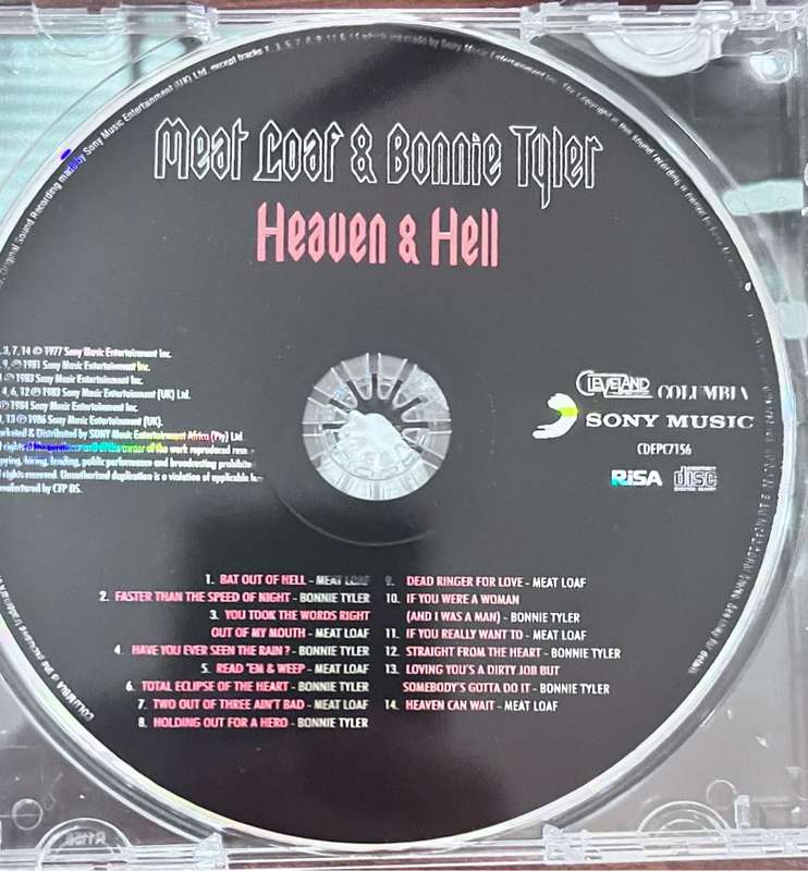 Meat Loaf and Bonnie Tyler - Heaven and Hell CDEPC7156
