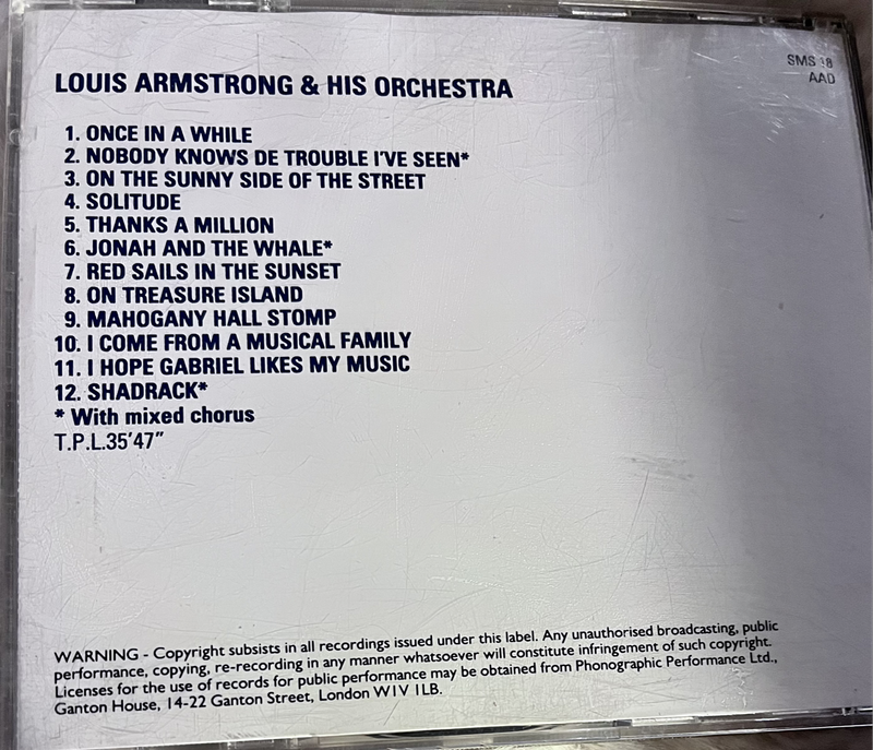 Just Louis - Louis Armstrong and his Orchestra SMS18