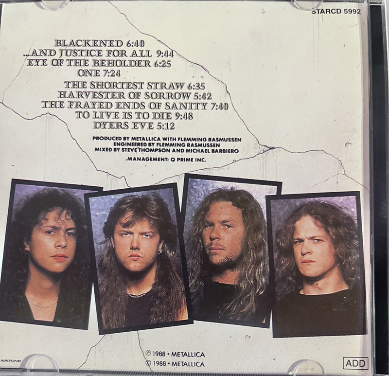 Metallica -  and justice for all STARCD5992