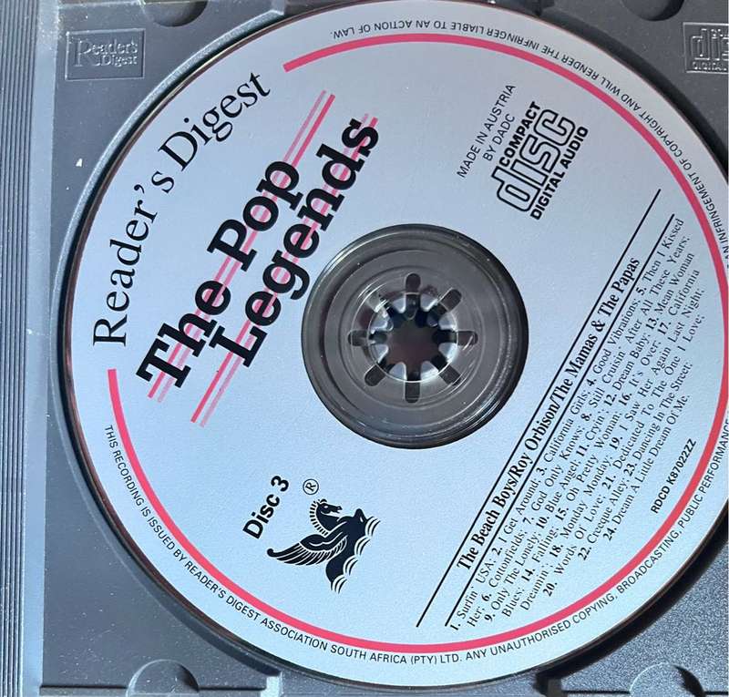 The Pop Legends 5 CD set (Reader's Digest RCDK97022ZZ)