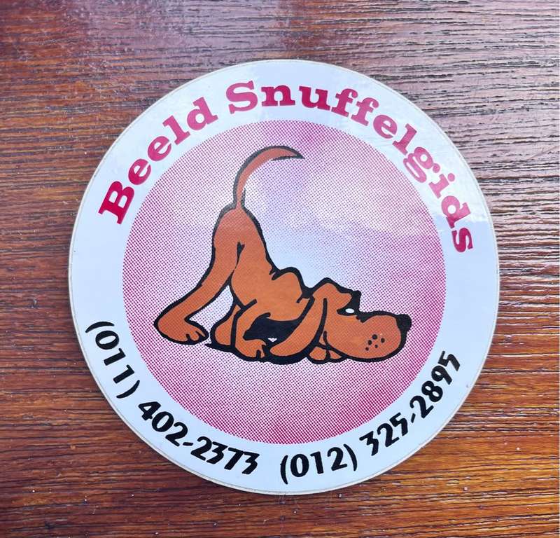 Vintage Beeld Snuffelgids car licence disc sticker
