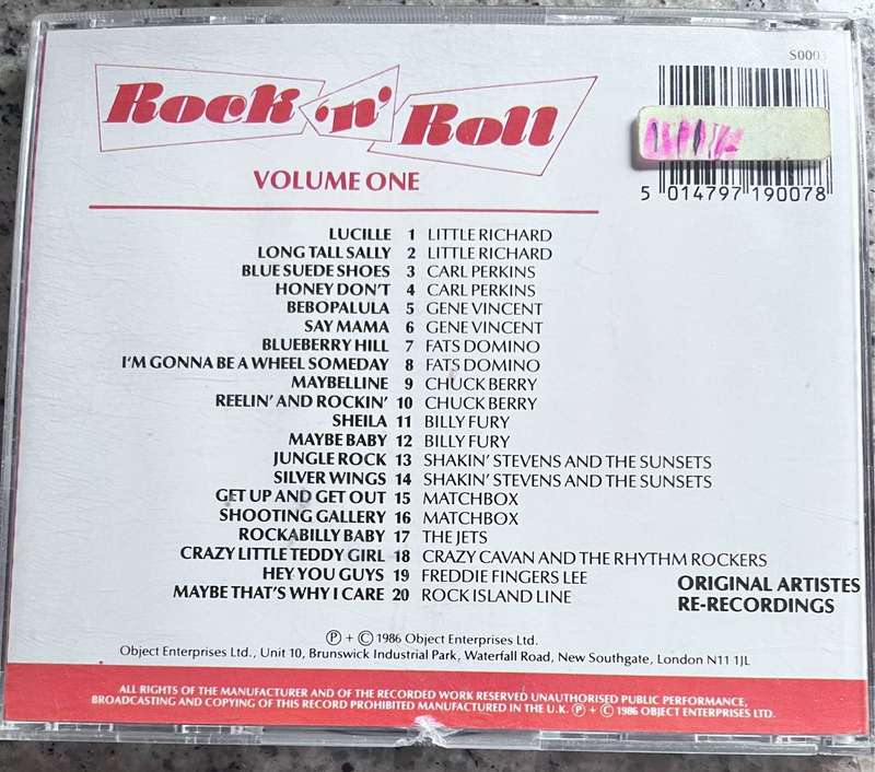 Rock n Roll Volume one - The Collection (vintage CD 1986)