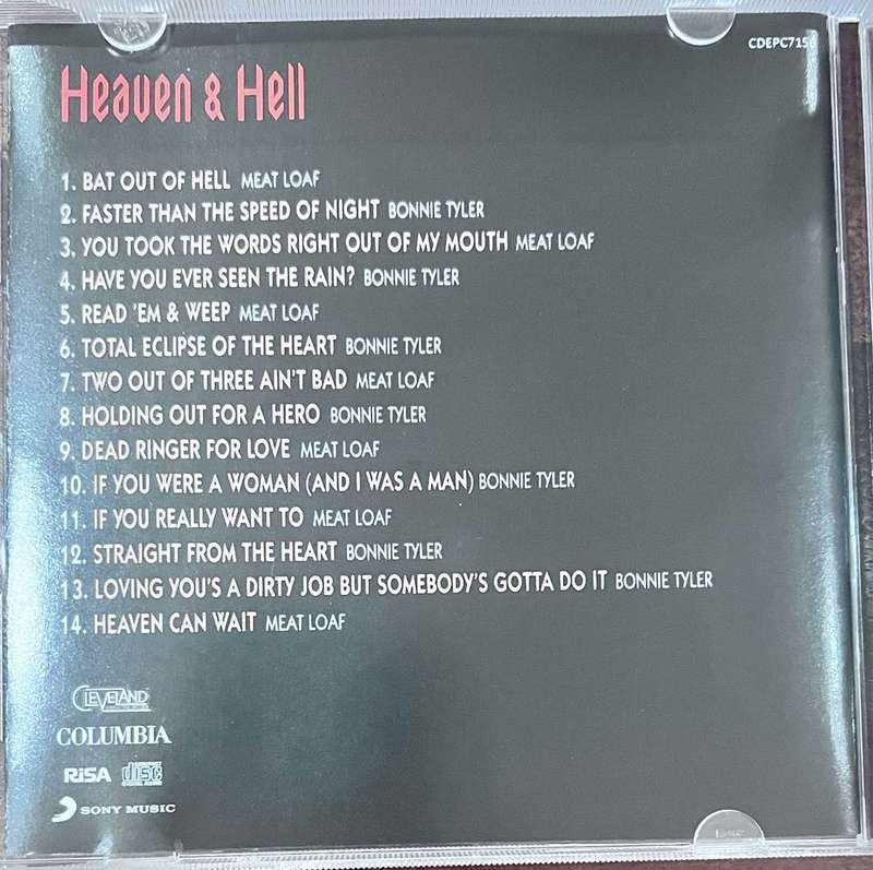Meat Loaf and Bonnie Tyler - Heaven and Hell CDEPC7156