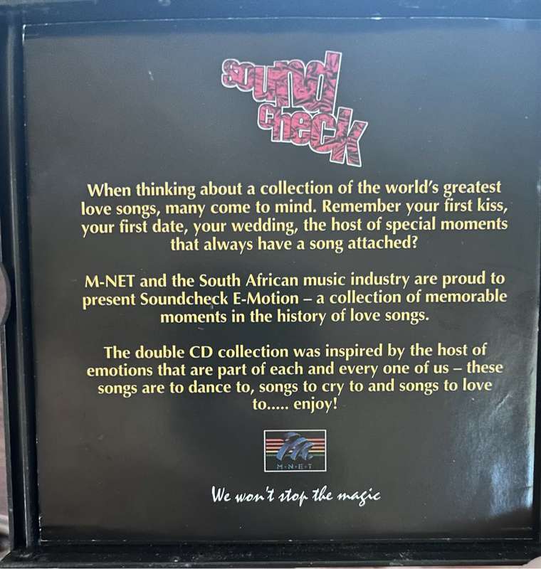 E-Motion 40 of the worlds greatest love songs Soundcheck CDEMBG (WLMD) 1