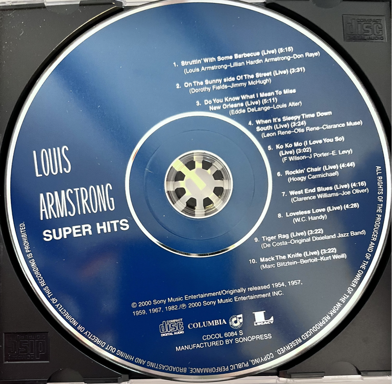 Louis Armstrong - Super Hits CDCOL6084S