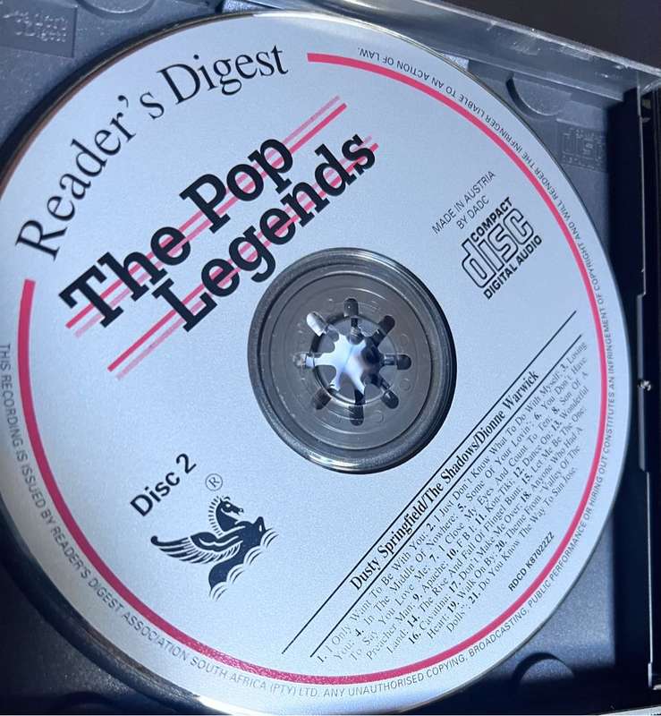 The Pop Legends 5 CD set (Reader's Digest RCDK97022ZZ)