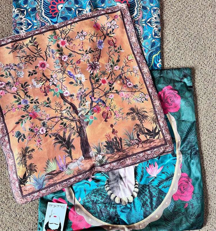 3 unused cushion covers - Kahlo, birds in tree and mandala-type
