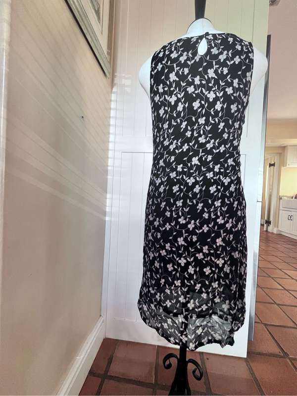 Black chiffon short dress (m)