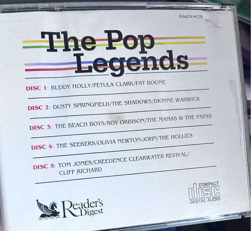 The Pop Legends 5 CD set (Reader's Digest RCDK97022ZZ)