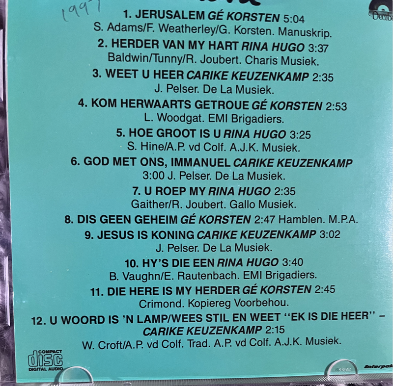 Hoe Groot is U - Ge, Rina en Carike CDDCB(WB)258