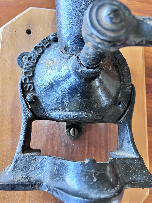 Vintage Spong coffee burr grinder - made in London