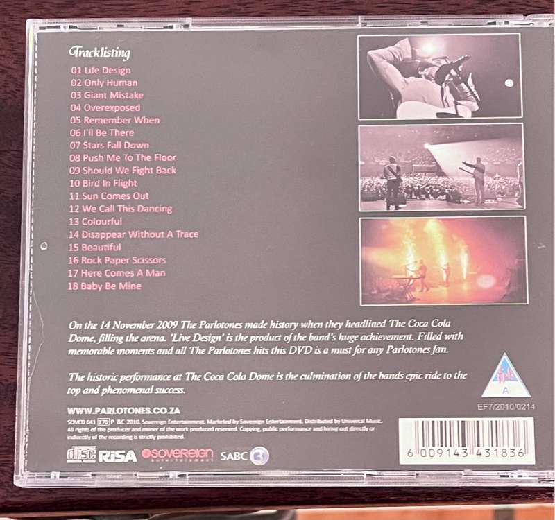 The Parlotones - Live Design CD and DVD (SOVCD 041)