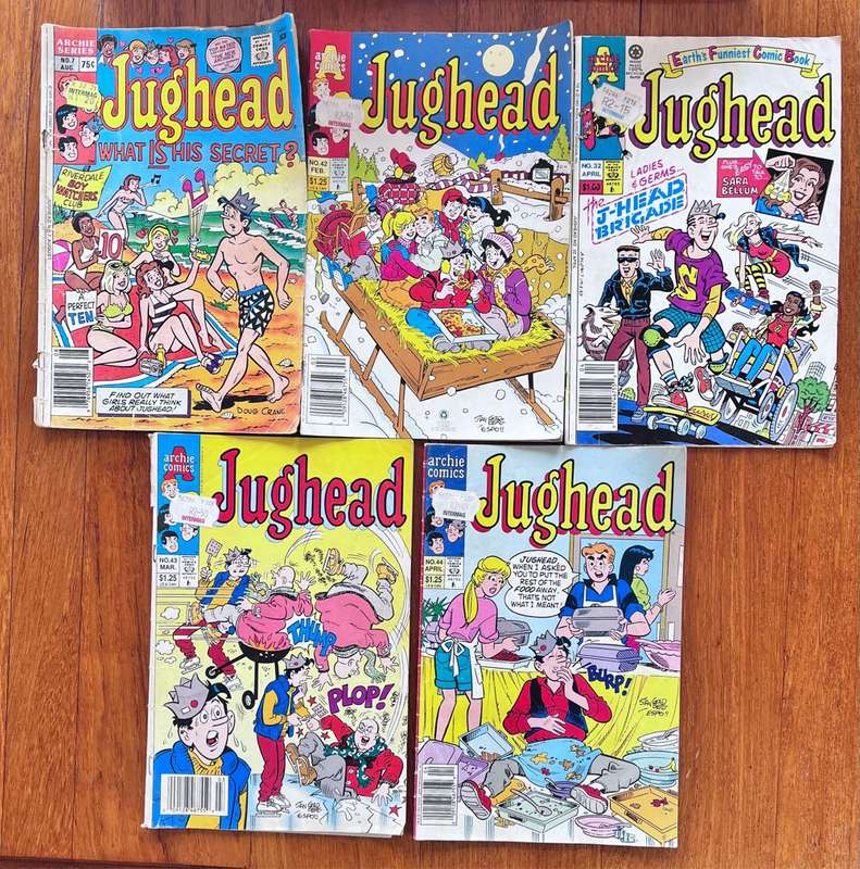 5 Jughead vintage Archie Series comics