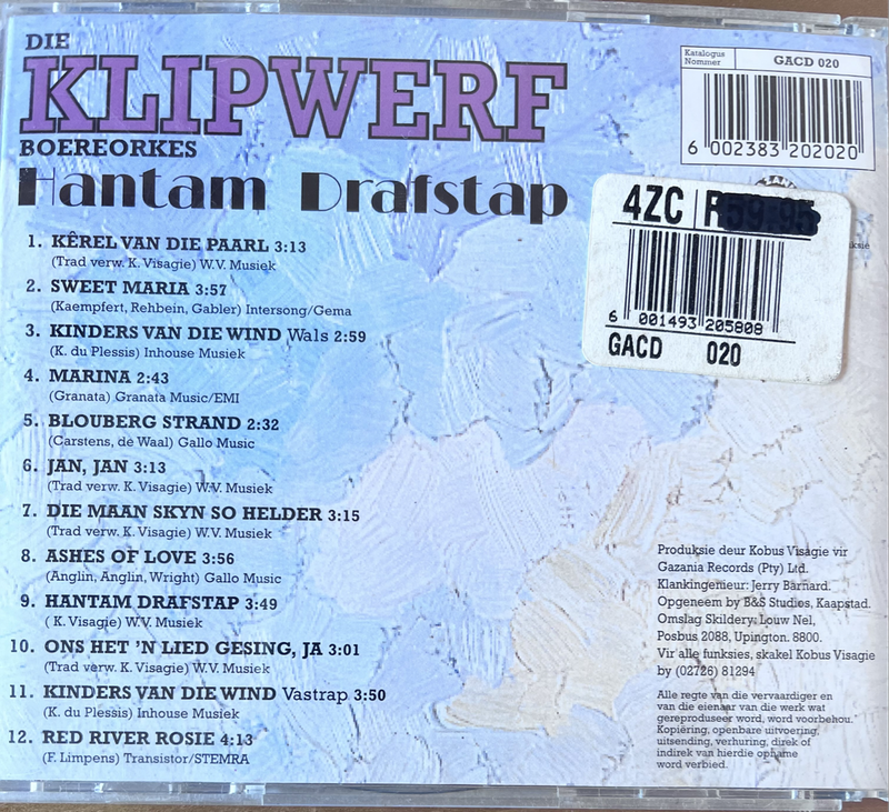 Die Klipwerf Boereorkes - Hantam Drafstap GACD020