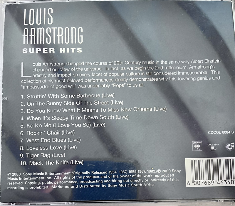 Louis Armstrong - Super Hits CDCOL6084S