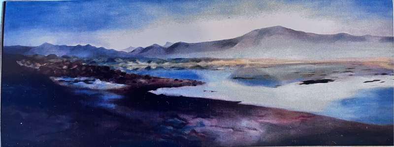 Kommetjie print of painting by Mimmie Pienaar (fridge magnet 19.95cm x 7.5cm)