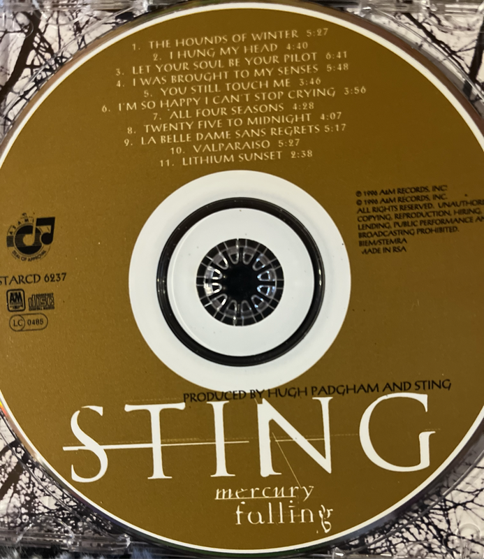 Sting - Mercury falling SSTARCD6237