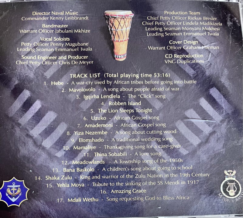 Umculo Wasolwandle - Music from the sea - SA navy band CD